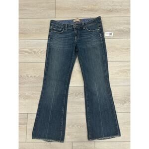 Paige Laurel Canyon Jeans 29 Low Rise Bootcut Dark Wash